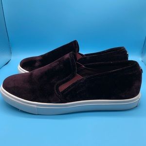 Steve Madden Slip on Shoes in Purple Velvet